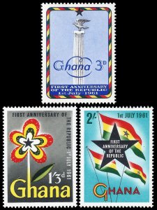 Ghana 1961 Sc 98-100 M lh