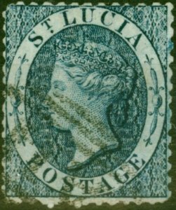 St Lucia 1863 (4d) Indigo SG7 Fine Used