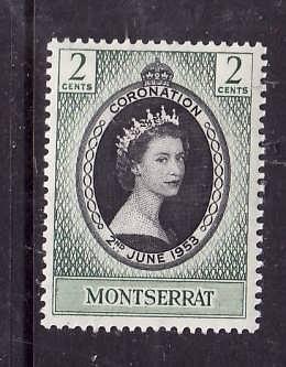 Montserrat-Sc#127-unused NH QEII Coronation set-Omnibus-1953-