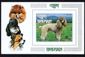Bhutan 1972 Dogs - Poodle Mint MNH Miniature Sheet (Imerf.) SC 149N