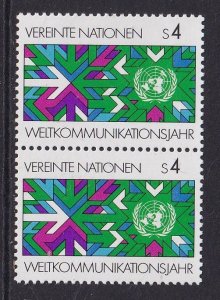 United Nations  Vienna  #30 MNH 1983 world communication year  pair