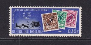 Togo   #438 MNH  1963  anniversary mail service 30c