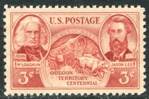 964 3c Oregon Territory Centennial Mint  NH OG  VF