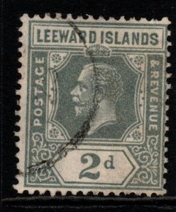 LEEWARD ISLANDS SG65 1922 2d SLATE-GREY FINE USED 