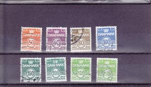 Denmark  Scott#  688-695  Used