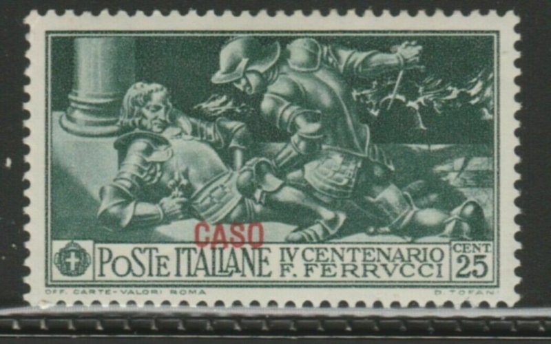 Italy Colony Egeo Caso Ferrucci 1930 25c MH* A18P18F910