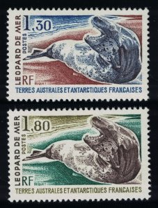 FSAT TAAF Leopard Seal 2v 1980 MNH SG#152-153 MI#152-53