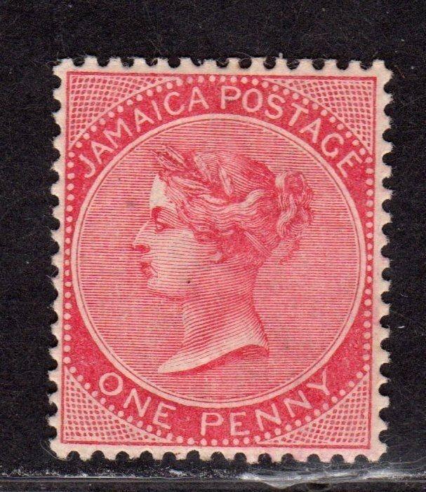 $Jamaica Sc#18 M/H/VF, wmk 2, 4 margins, Cv. $72.50