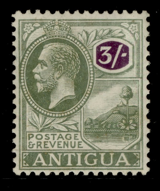 ANTIGUA GV SG79, 3s black and violet, M MINT. Cat £50.