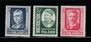 Iceland 284-286 Set MH Hannes Hafstein