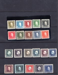 BOSNIA 1912 EMPEROR JOSEF COMPLETE SET of 21 MINT HINGED EXCEPT  1K & 10K USED