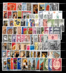 Vatican   100 FVF Used All Different Stamps