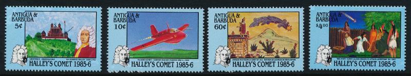 Antigua 920-3 MNH Halley's Comet, Aircraft, Space, Art