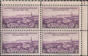 # 773 MINT NEVER HINGED Block CALIFORNIA PACIFIC EXPOSITION