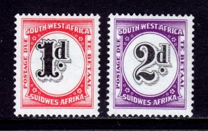 South West Africa - Scott #J87, J88 - MNH - Short set - SCV $4.50