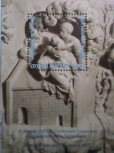 ​VATICAN CITY-1995 SC#  977  MARBLE CARVING-HOLLY HOUSE OF LORETO  MNH S/S VF