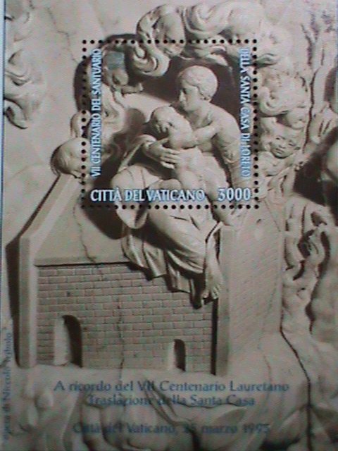 ​VATICAN CITY-1995 SC#  977  MARBLE CARVING-HOLLY HOUSE OF LORETO  MNH S/S VF