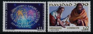 Uruguay 1889-90 MNH Christmas, Fireworks, Holy Family