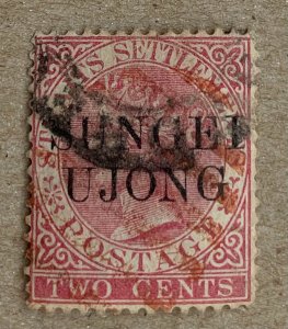 Sungei Ujong 1885 2c pale rose.  Scott 26A, CV $17.00. SG 43