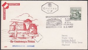 AUSTRIA 1967 commem FDC - Schattenburg.....................................A2670