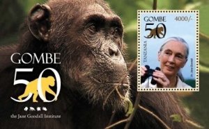 Tanzania 2010 - Jane Goodall Gombe 50th Anniversary - Souvenir Stamp Sheet MNH