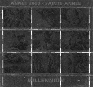Congo 2000 MILLENNIUM HOLLY YEAR Sheet Silver Perforated Mint (NH) #2