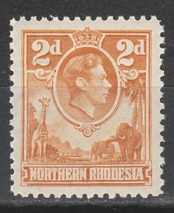 NORTHERN RHODESIA 1938 KGVI ELEPHANTS & GIRAFFE  2D