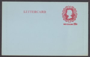 NEW ZEALAND - 20c QEII LETTERCARD - MINT