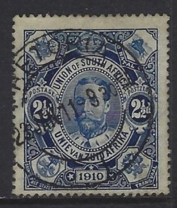 South Africa, Scott #1, 2 1/2p King George V, Used