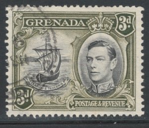 Grenada 1938 King George VI & Seal of Colony 3p Scott # 137a Used