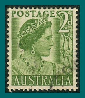 Australia 1951 Queen Elizabeth, used  #231,SG237