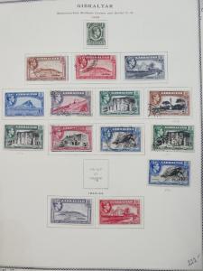 EDW1949SELL : GIBRALTAR Choice VF Mint & Used collection on album pgs. Cat $1903