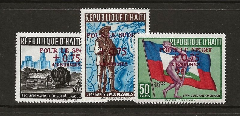 Haiti Sc CB19-21 NH SET of 1959 - Surfax for Haitian athletes 