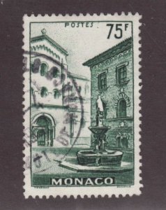 1954 Monaco Sc #320 - St. Nicholas Square architecture  Used postage stamp Cv $9