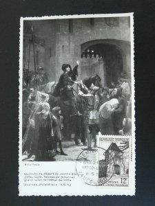 medieval history Joan of Arc Middle Age maximum card 1952