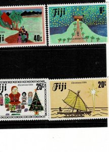 FIJI 1984 CHRISTMAS  CHILDREN'S PAINTINGS MNH