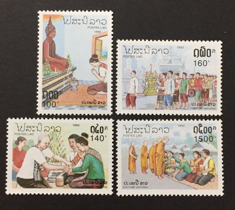 Laos 1992 #1103-6, National Custom's, MNH.