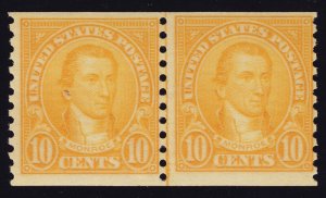 US Scott 603 Coil Line Pair Mint NH OG Lot AC4009