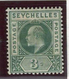 SEYCHELLES; 1906 early Ed VII issue fine Mint hinged Shade of 3c. value