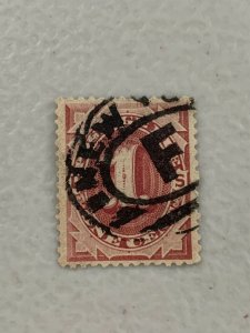 Scott J22 US Stamp 1891 1c Postage Due Used good postmark