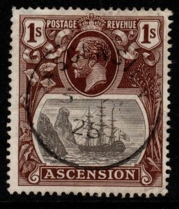 ASCENSION SG18 1924 1/= GREY-BLACK & BROWN FINE USED