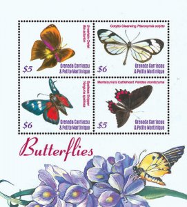Grenadines 2018 - Butterflies of Grenada - Sheet of 4 Stamps - Scott #3015 - MNH
