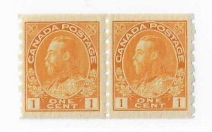 Canada SC # 126 1c yellow type 2  OG VF