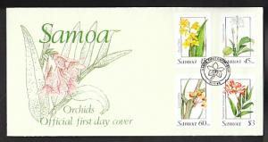 Samoa 751-754 Orchids 1989 U/A FDC