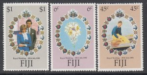 Fiji 442-444 Royal Wedding MNH VF