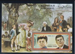 Sharjah # MIBlock98, John F. Kennedy, Souvenir Sheet, Mint NH