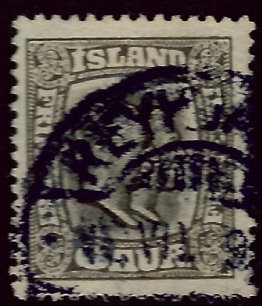 Used Iceland 1915 #103 F-VF SCV$160...Bold Reykjavik cancel!!