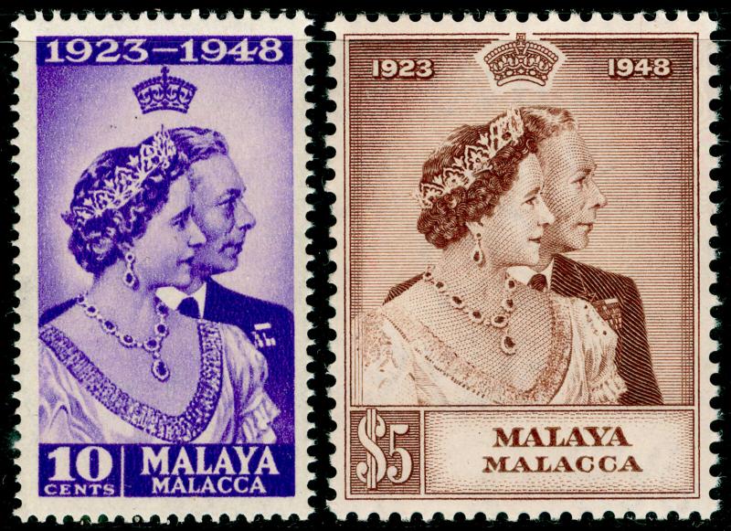 MALAYSIA - Malacca SG1-2, COMPLETE SET, NH MINT. Cat £35. RSW.