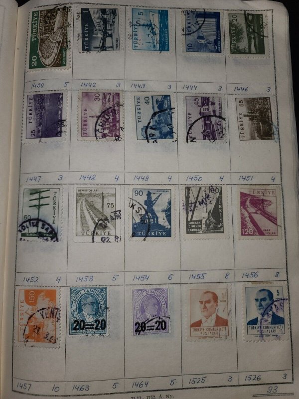 Dealer Stamp Approval Book Sweden, Switzerland, Turkey, UAR