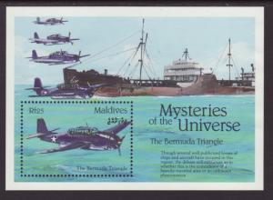 Maldive Islands 1771 The Bermuda Triangle Souvenir Sheet MNH VF